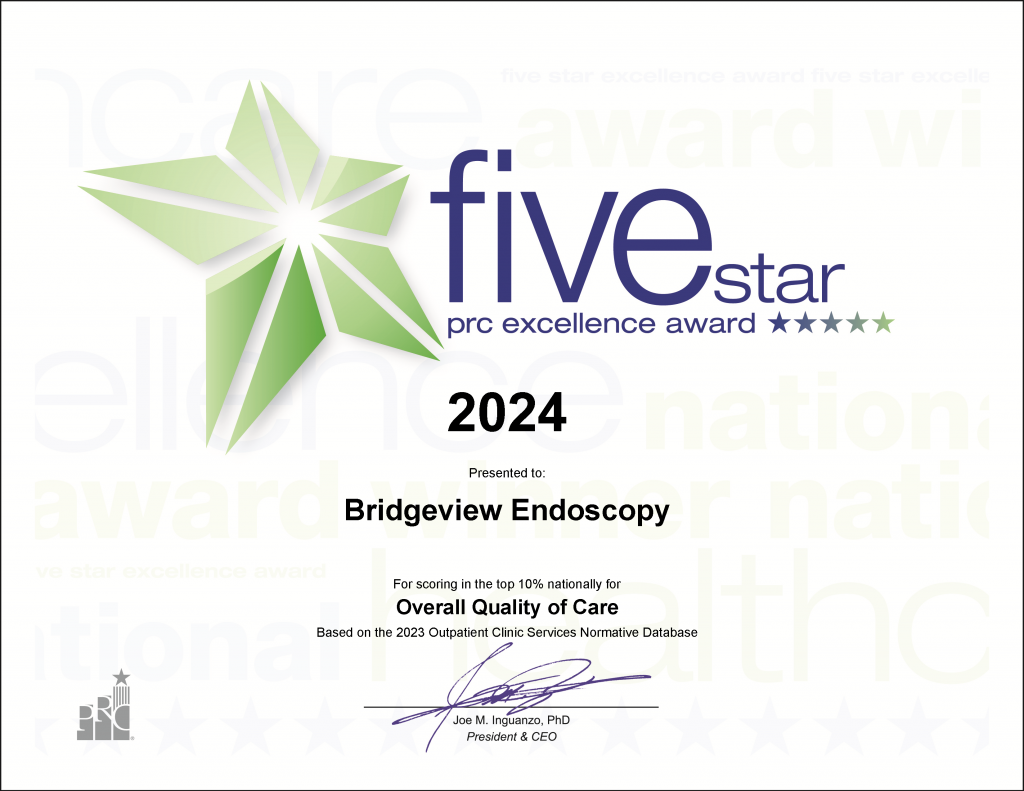 Bridgeview Endoscopy Receives 2024 – PRC Excellence in Healthcare Award ...
